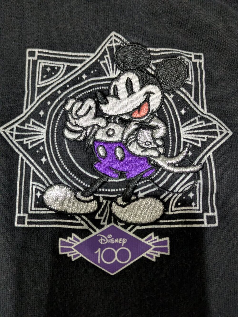 Disney 100 Zip Hoodie Mickey Minnie Donald Embroidered Anniversary Jacket